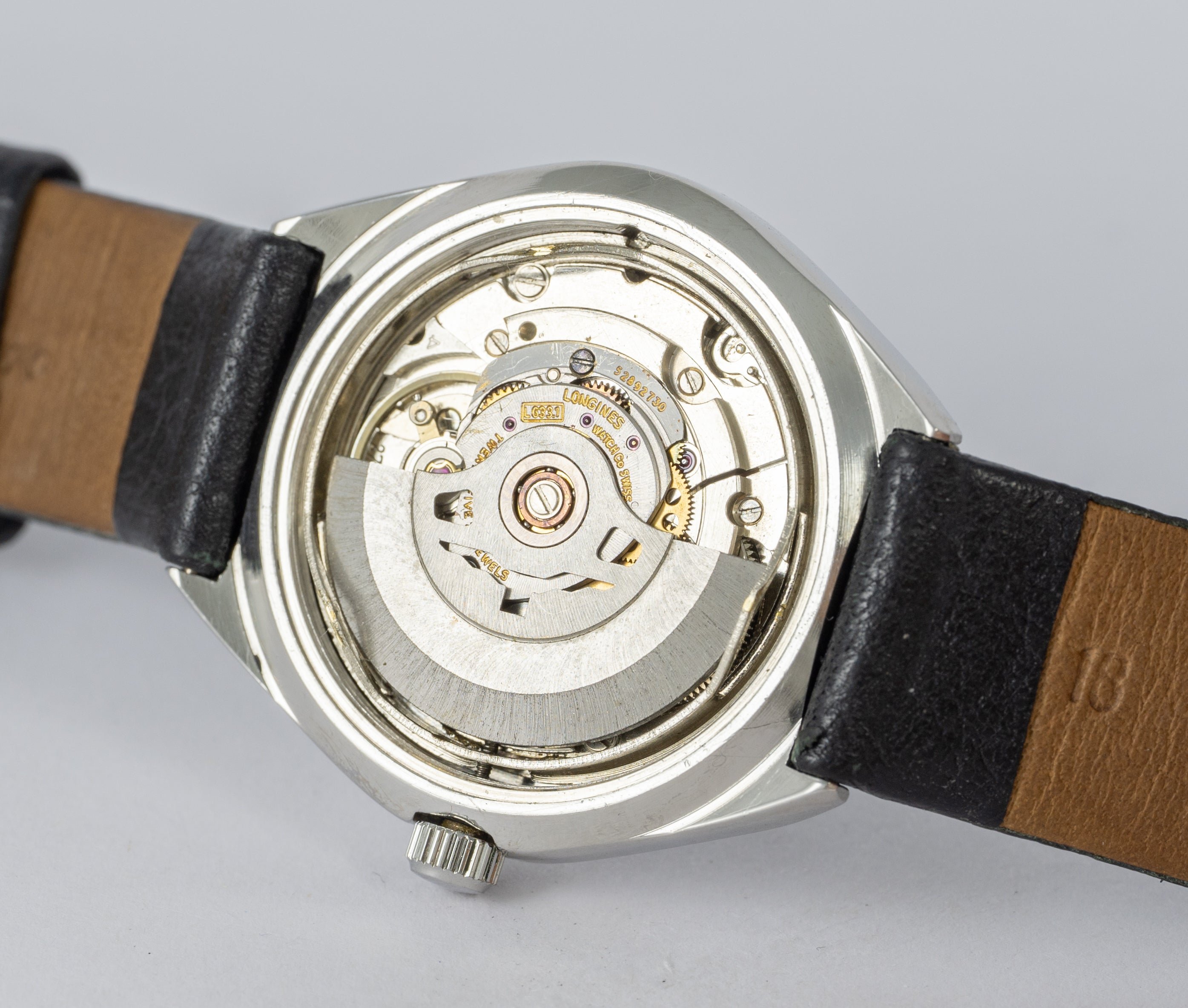 Longines Vintage Steel Black Dial Cal L633.1