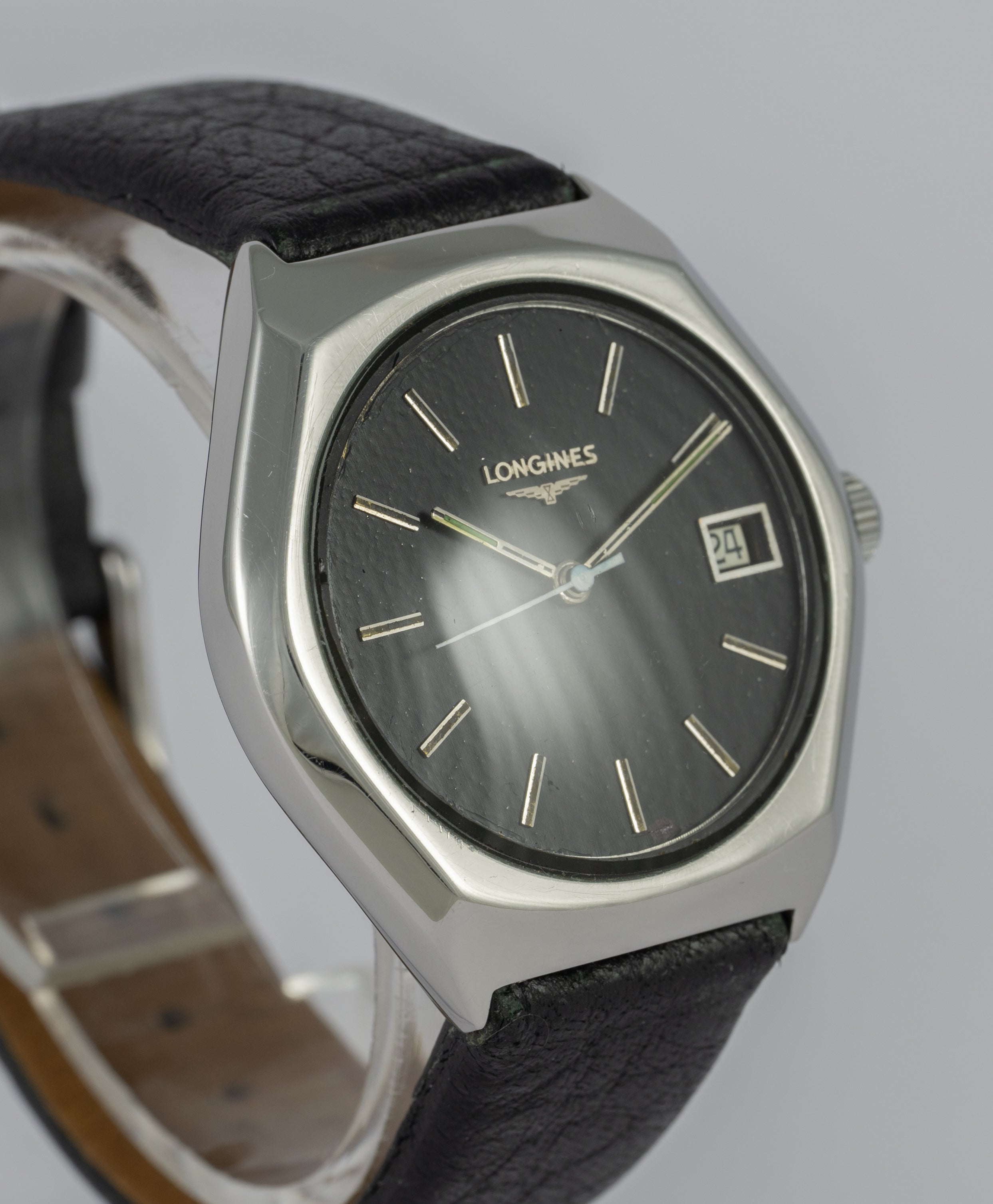 Longines Vintage Steel Black Dial Cal L633.1