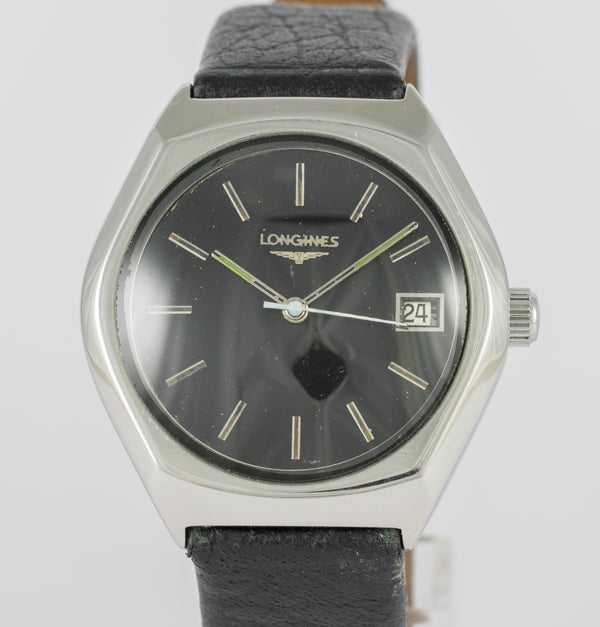 Longines Vintage Steel Black Dial Cal L633.1