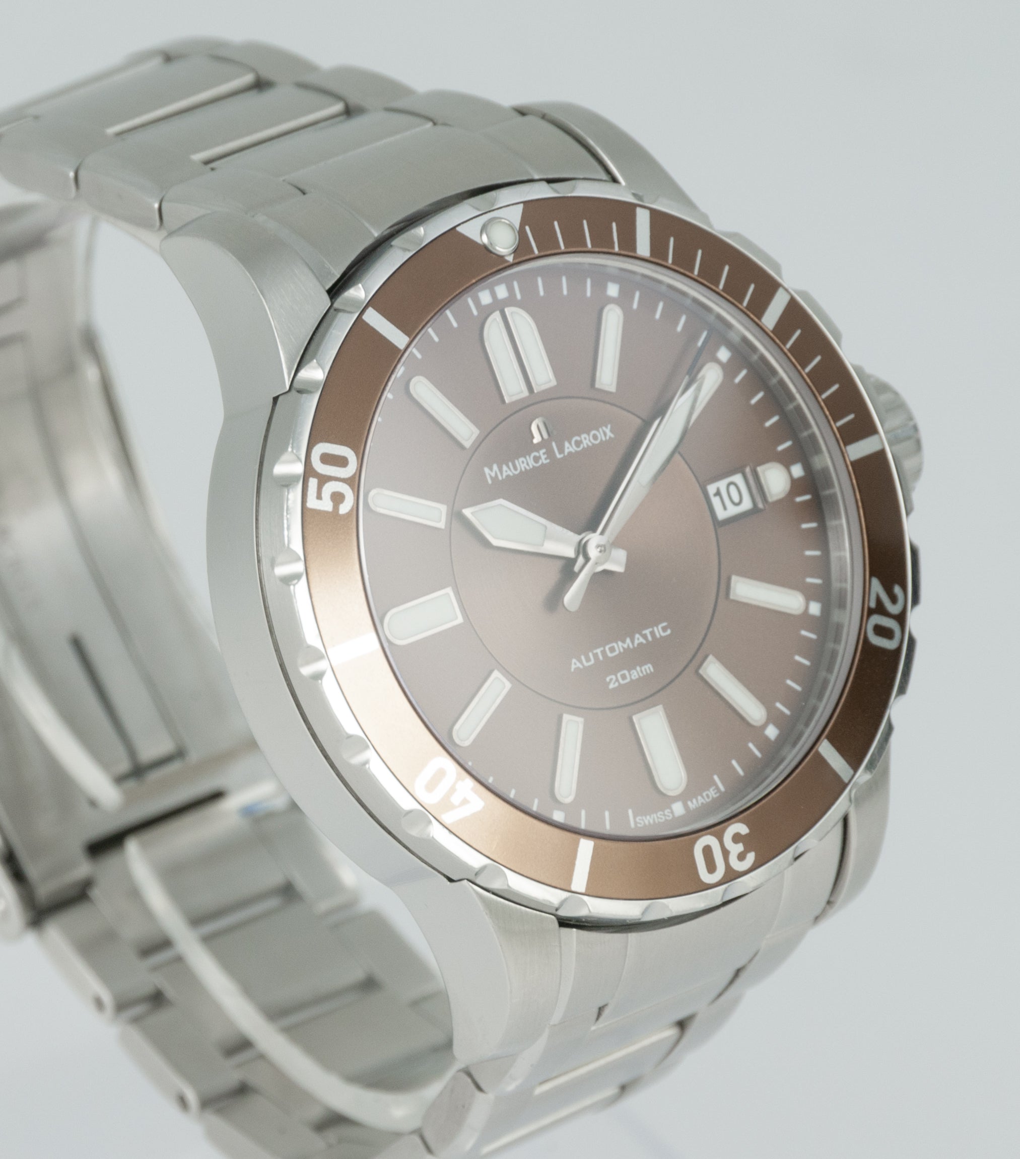 Maurice Lacroix Miros Diver Automatic Brown Steel Ref: MI6028