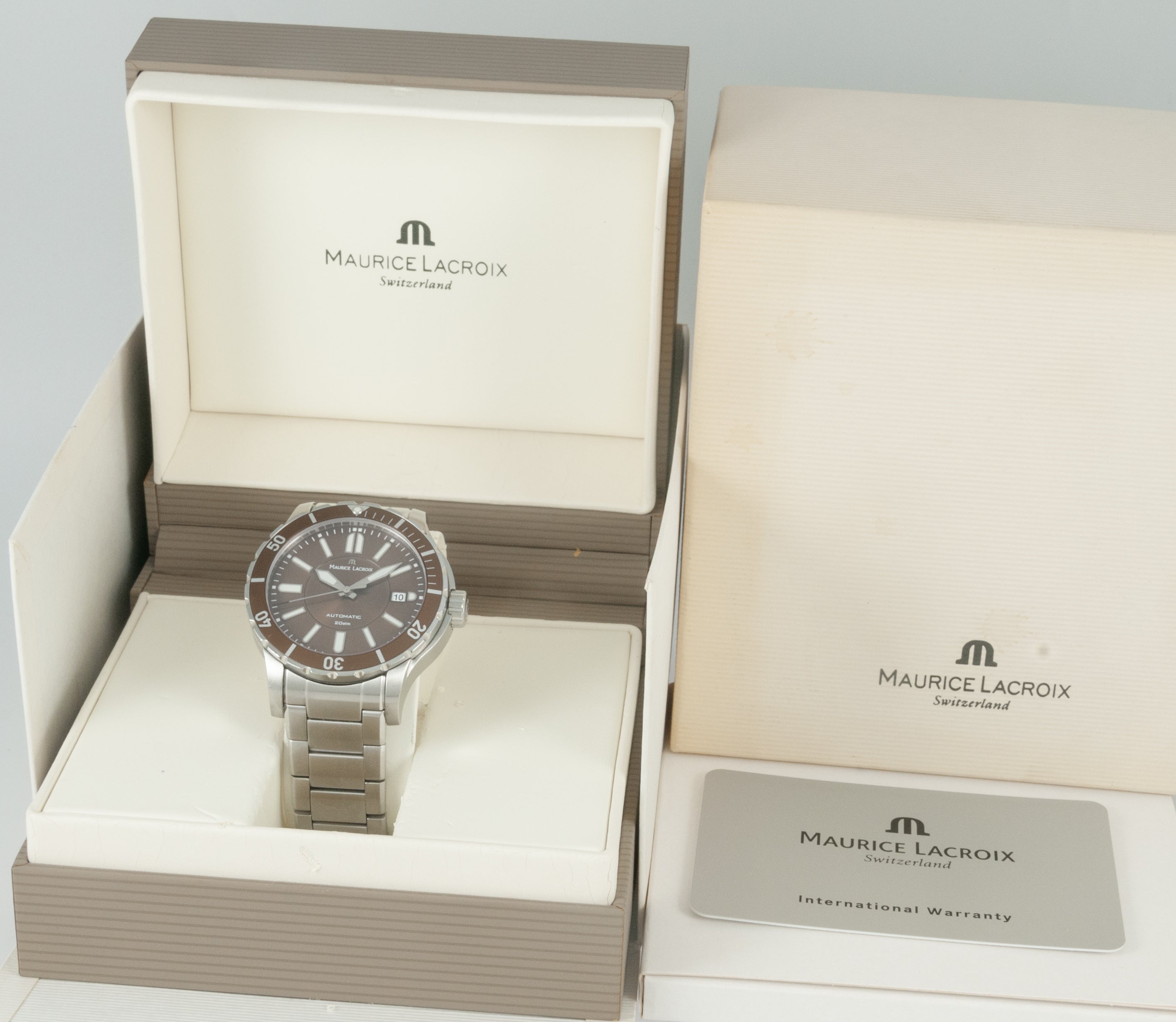 Maurice Lacroix Miros Diver Automatic Brown Steel Ref: MI6028