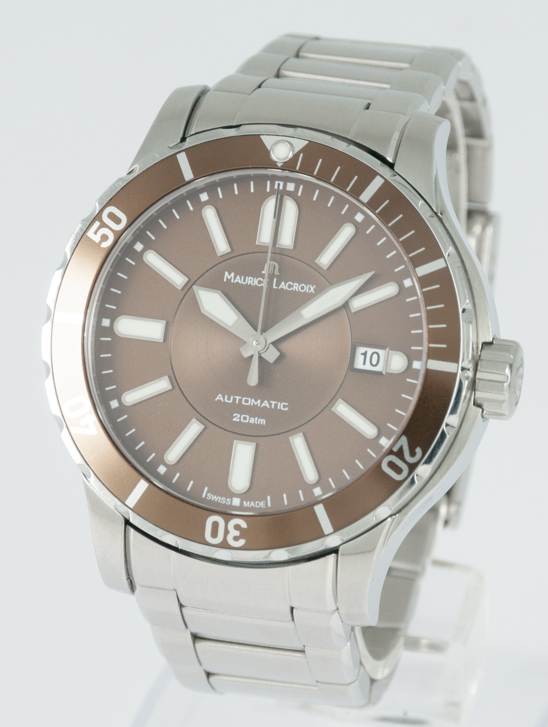 Maurice Lacroix Miros Diver Automatic Brown Steel Ref: MI6028