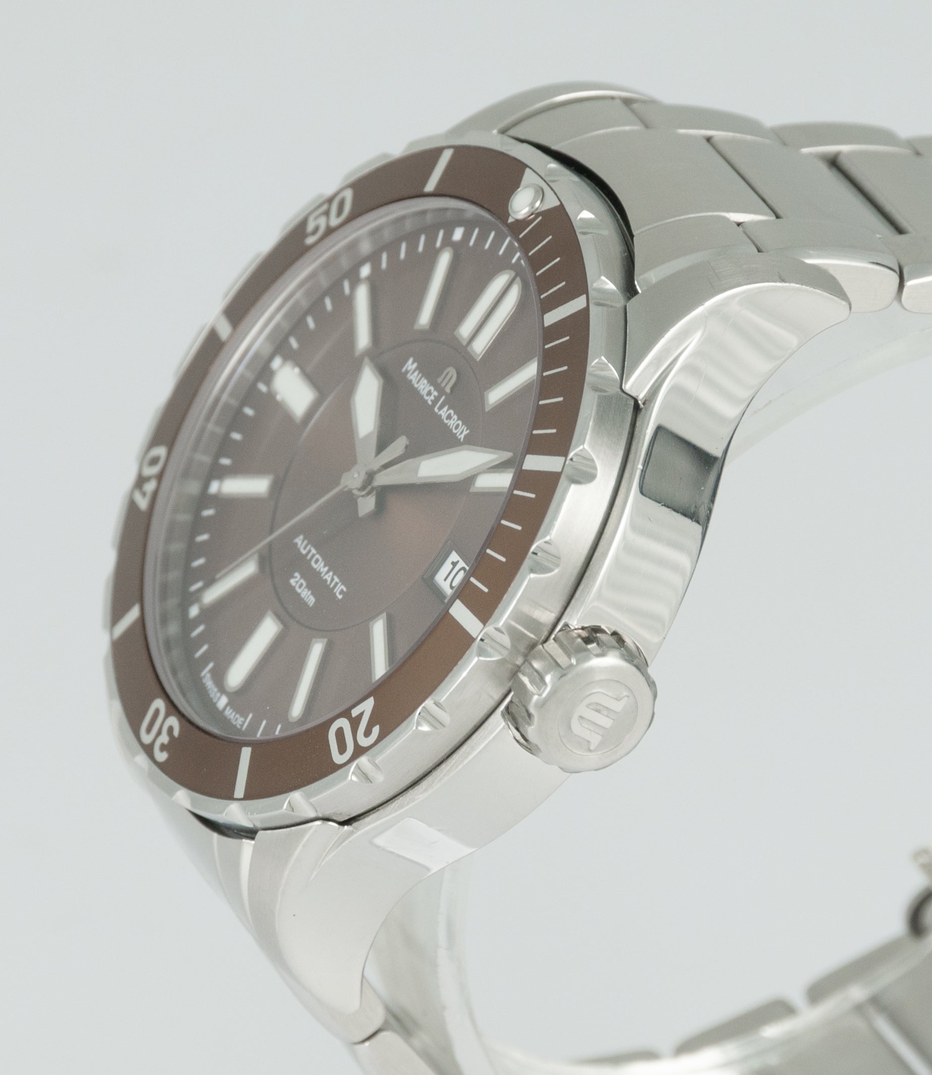 Maurice Lacroix Miros Diver Automatic Brown Steel Ref: MI6028