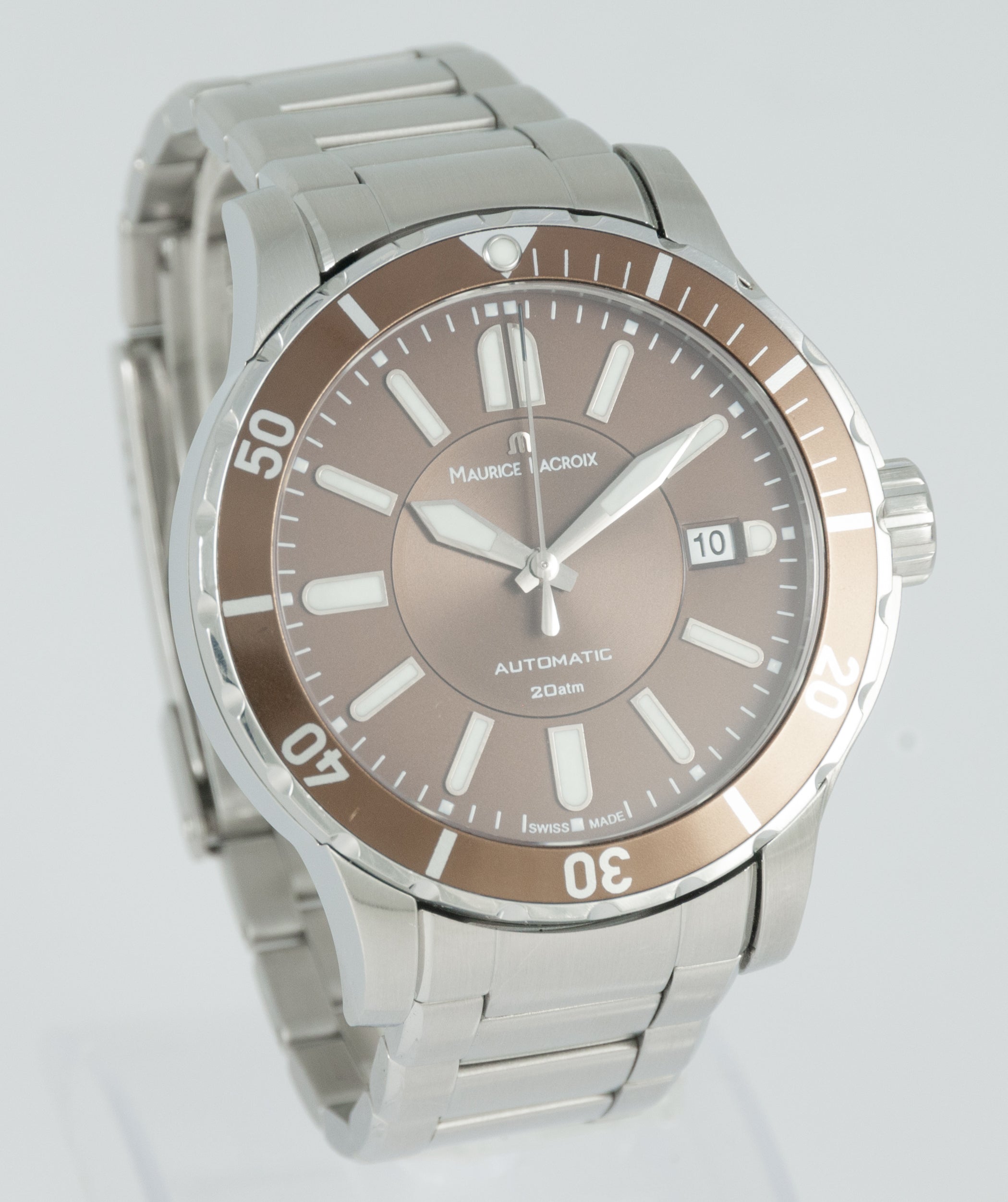 Maurice Lacroix Miros Diver Automatic Brown Steel Ref: MI6028