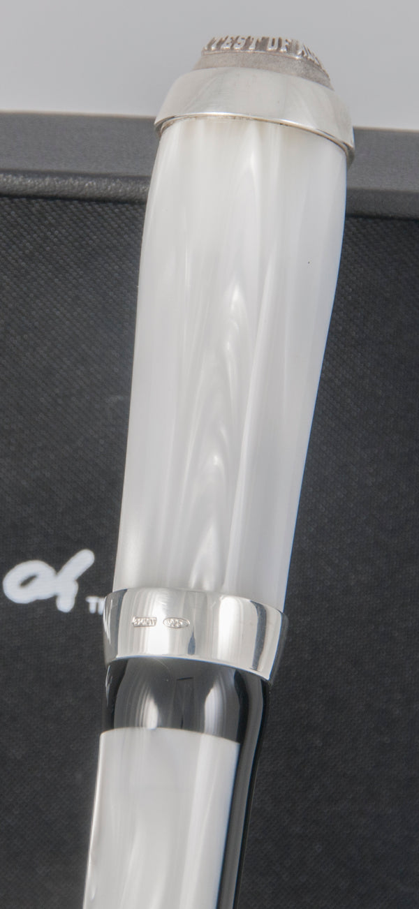 Montegrappa Muhammad Ali Sterling Silver Fountain Pen Limited Edition Nib 18k Gold