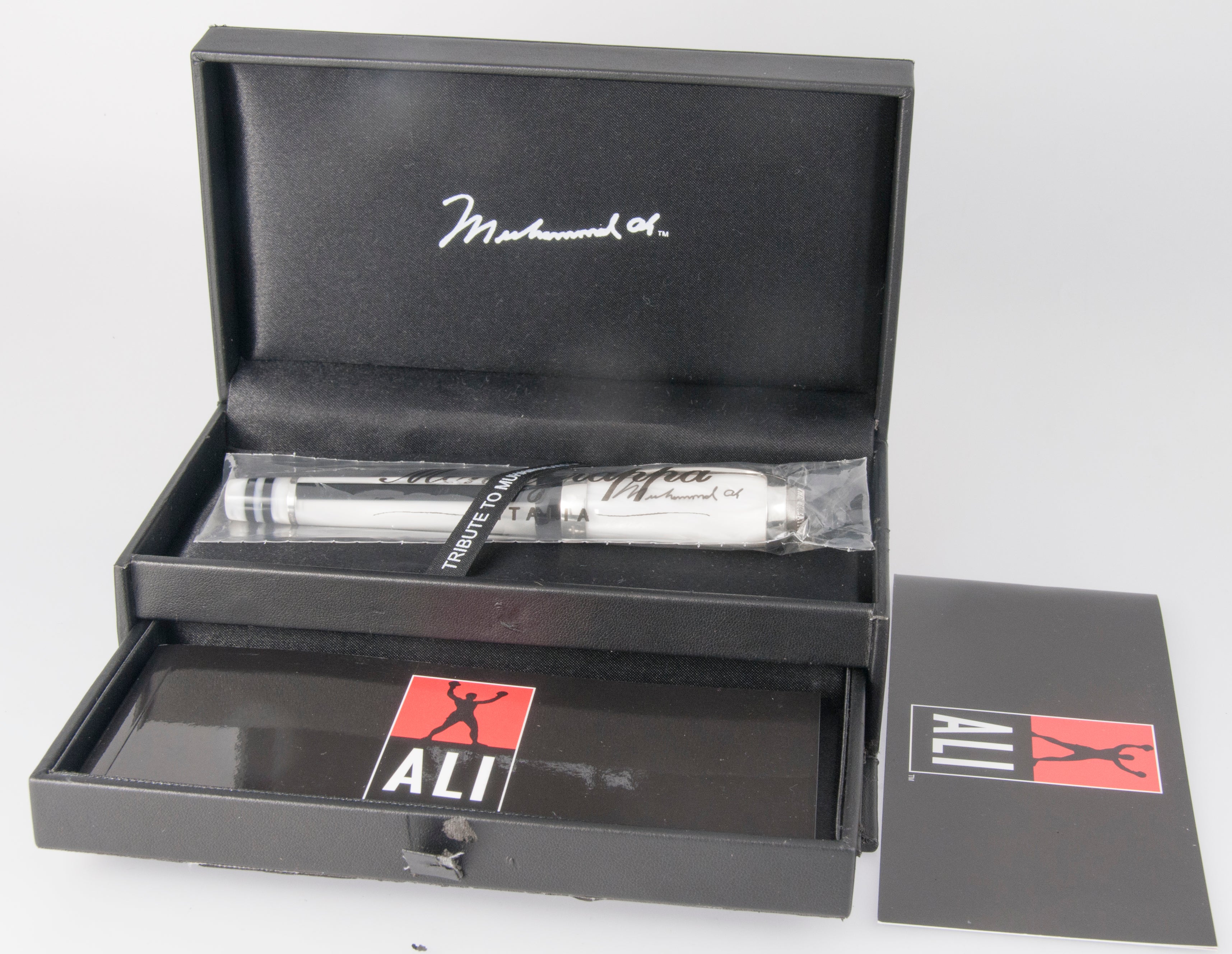 Montegrappa Muhammad Ali Sterling Silver Fountain Pen Limited Edition Nib 18k Gold
