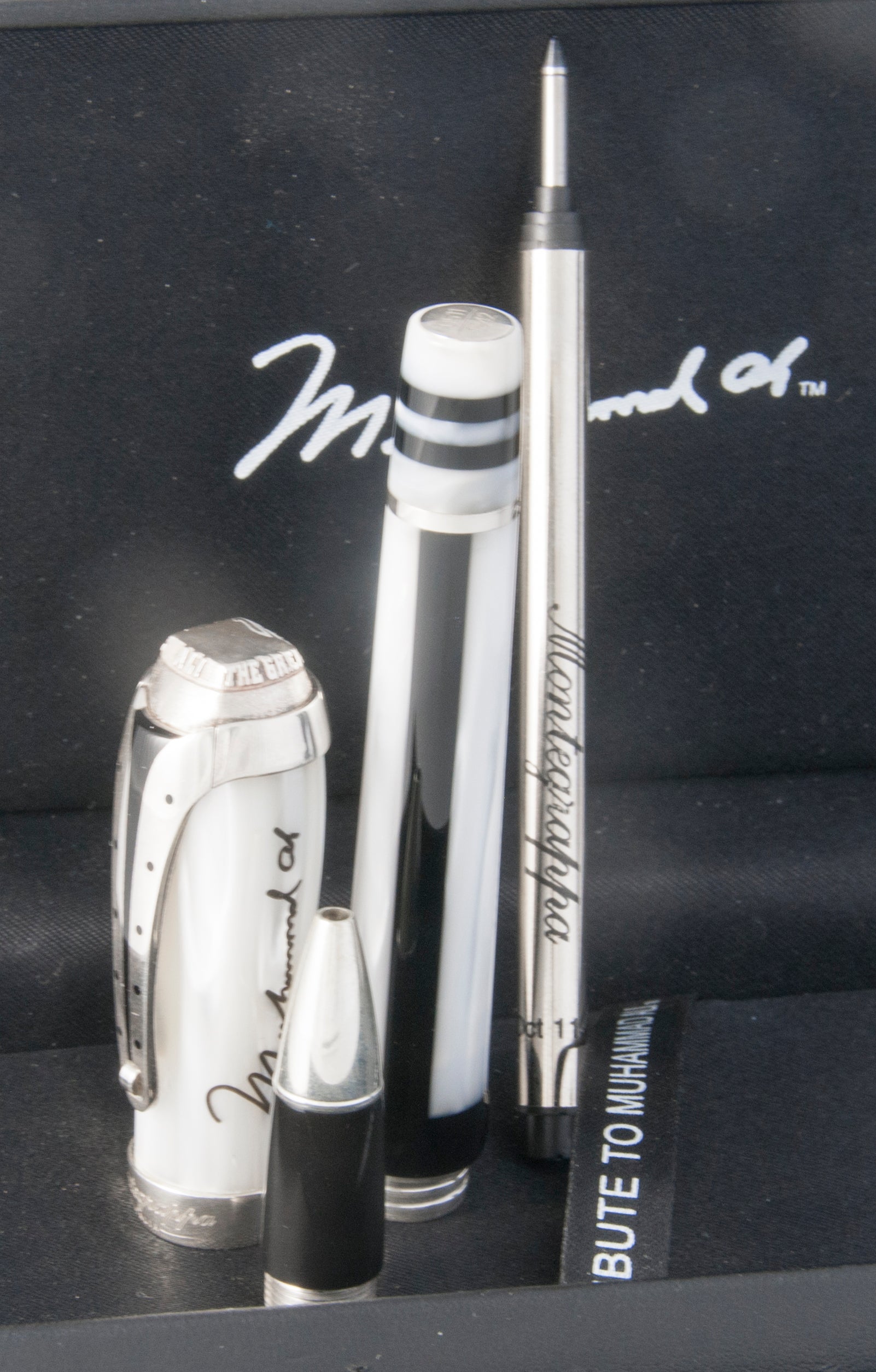 Montegrappa Muhammad Ali Sterling Silver Rollerball Pen Limited Edition