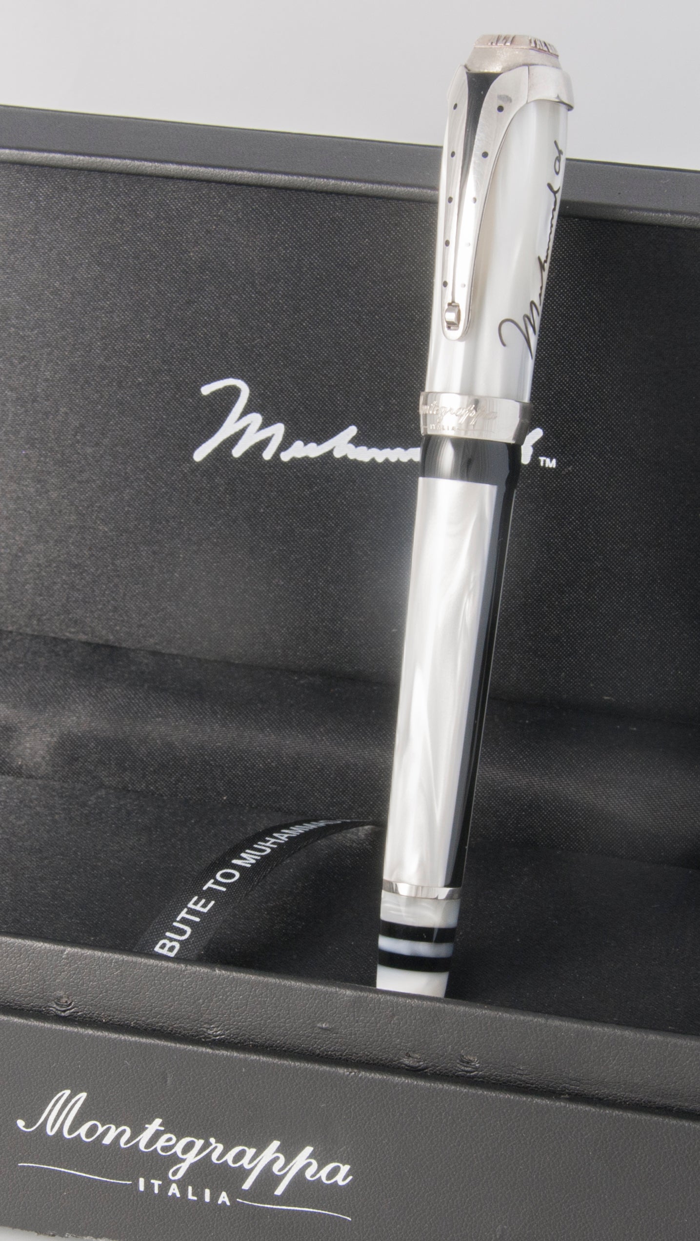 Montegrappa Muhammad Ali Sterling Silver Rollerball Pen Limited Edition