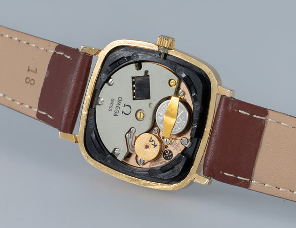 Omega Deville Quartz Square Dial Plaque or G 20 Microns Ref: MD 191.0045