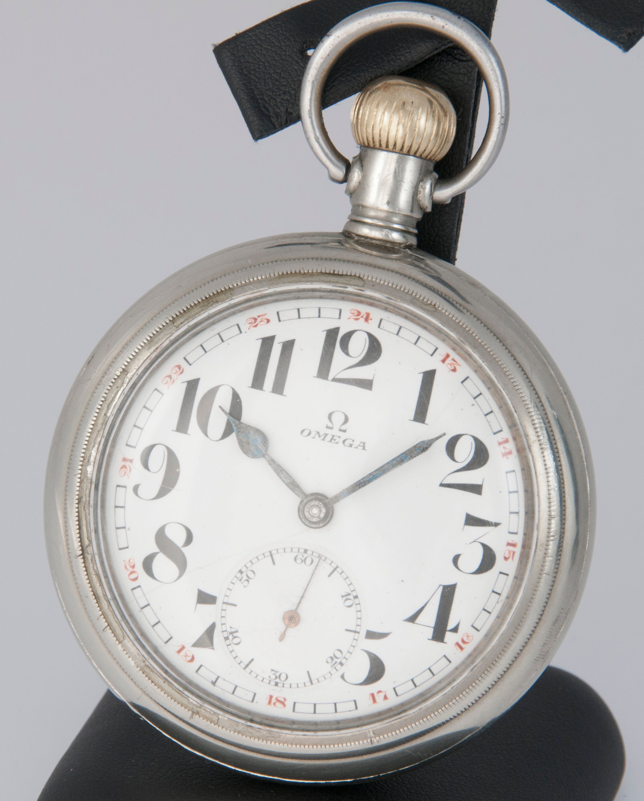 Omega Railway Pocket Watch Steel 57.5 mm Caliber 19LBN
