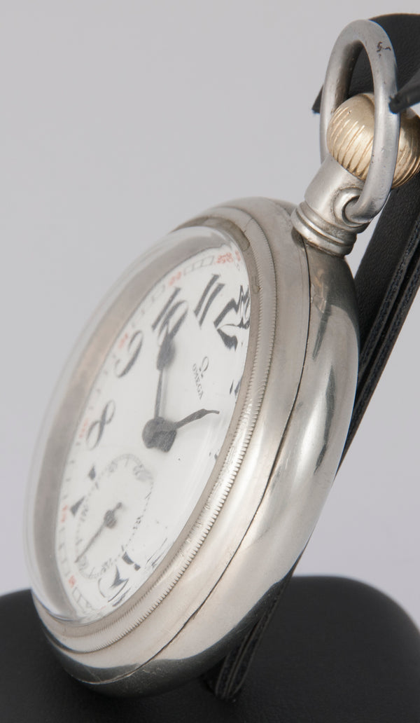 Omega Railway Pocket Watch Steel 57.5 mm Caliber 19LBN