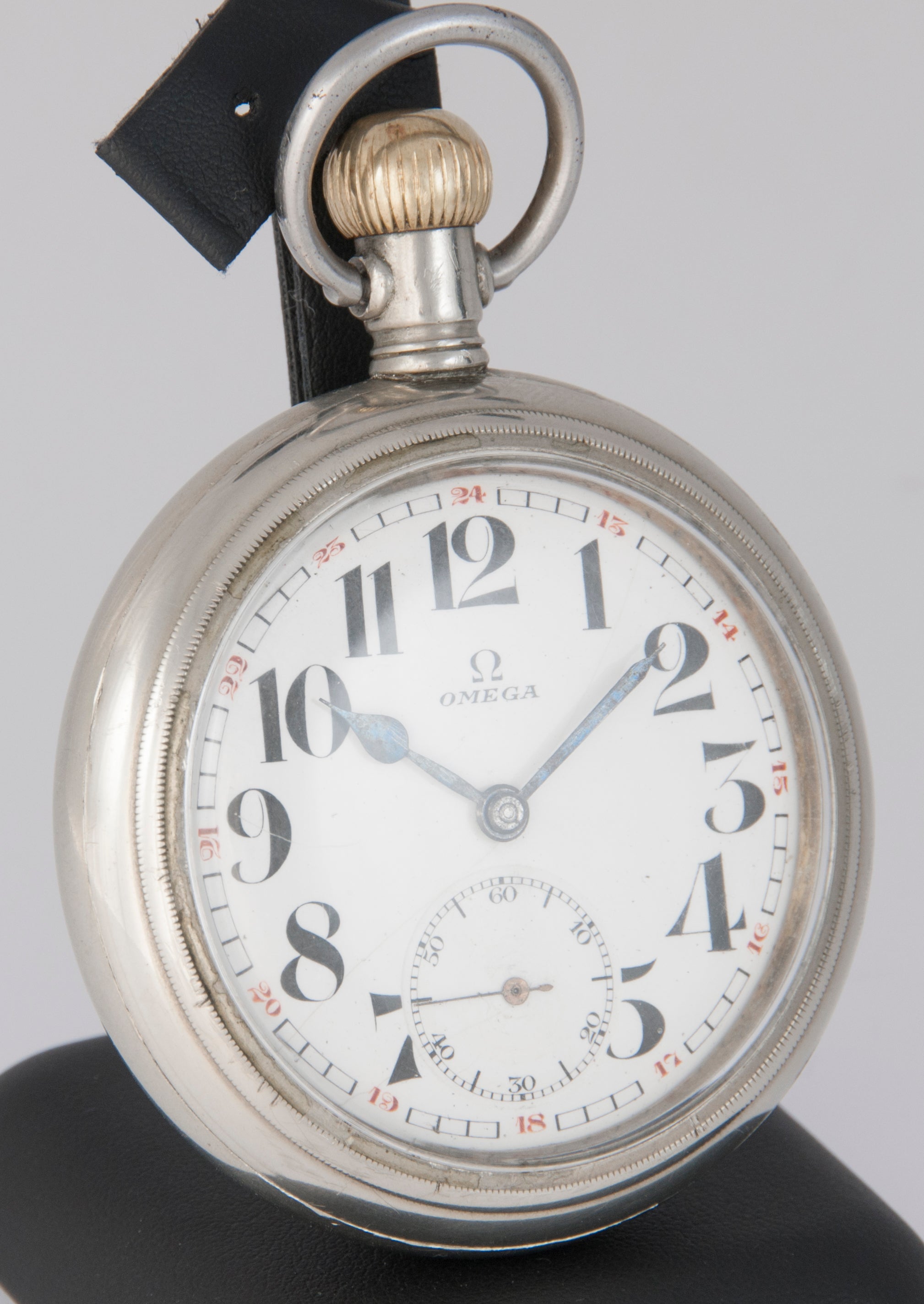 Omega Railway Pocket Watch Steel 57.5 mm Caliber 19LBN