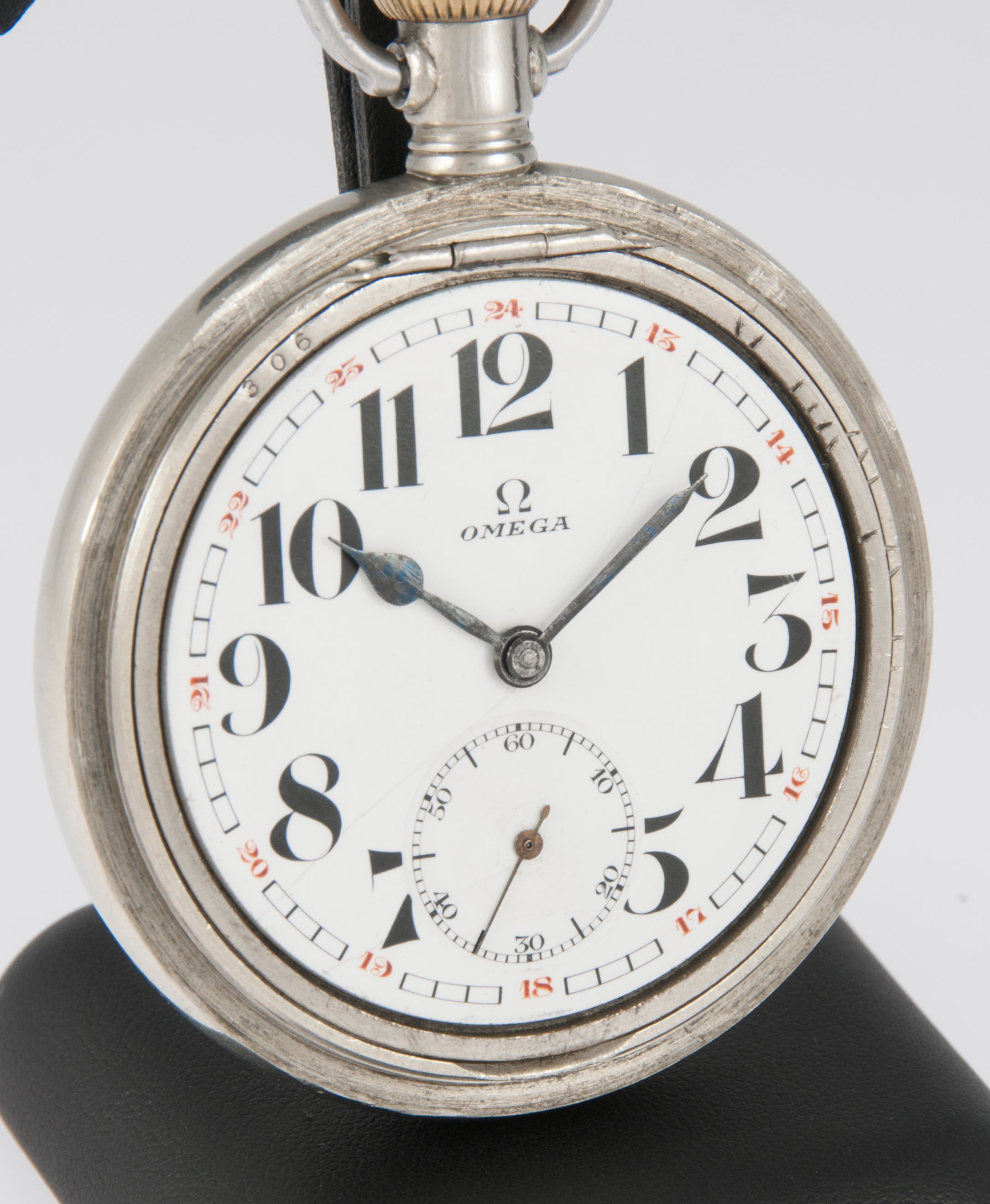 Omega Railway Pocket Watch Steel 57.5 mm Caliber 19LBN