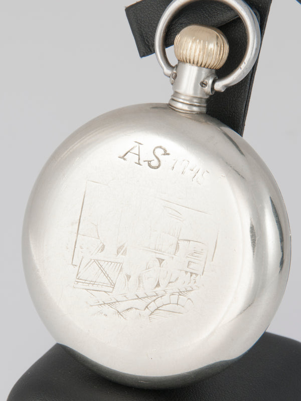 Omega Railway Pocket Watch Steel 57.5 mm Caliber 19LBN