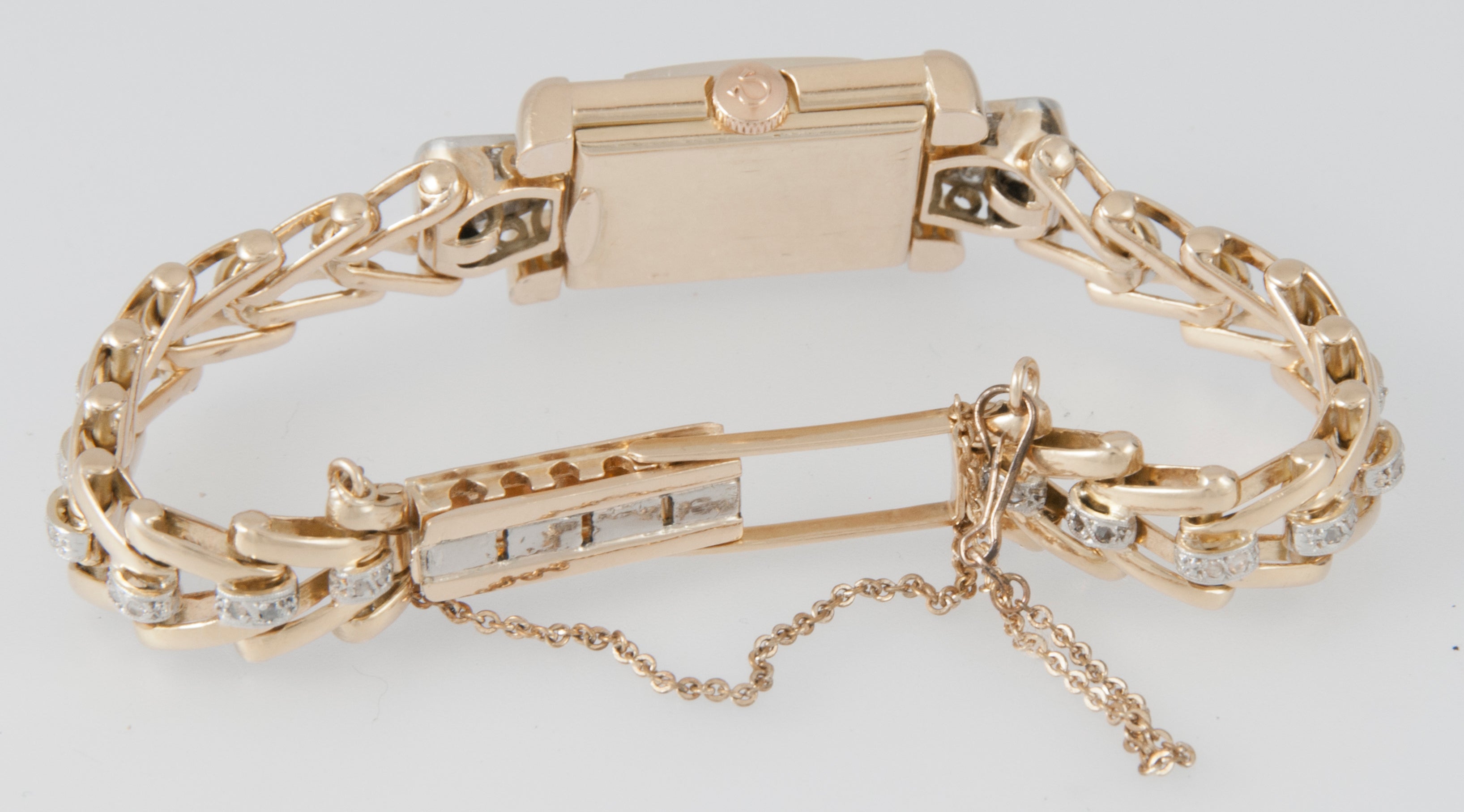 Omega Yellow Gold 18k and Diamonds 0.7 ct Caliber R13.5 Year 1947