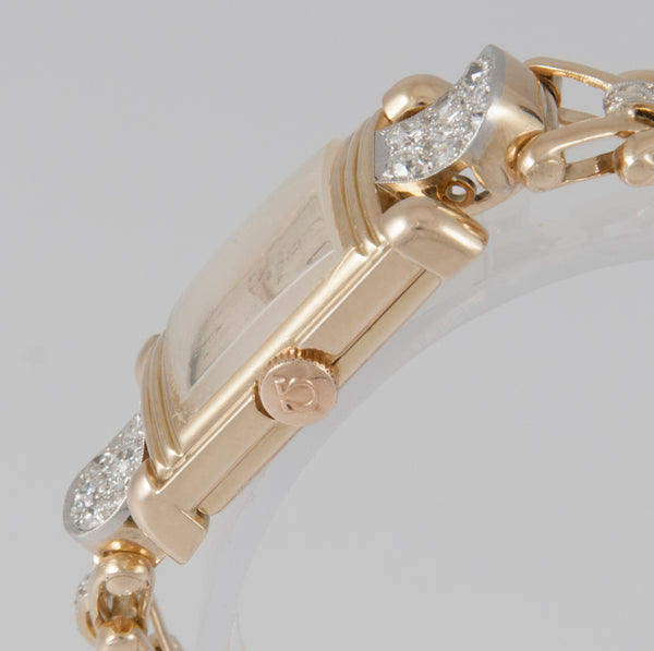 Omega Yellow Gold 18k and Diamonds 0.7 ct Caliber R13.5 Year 1947