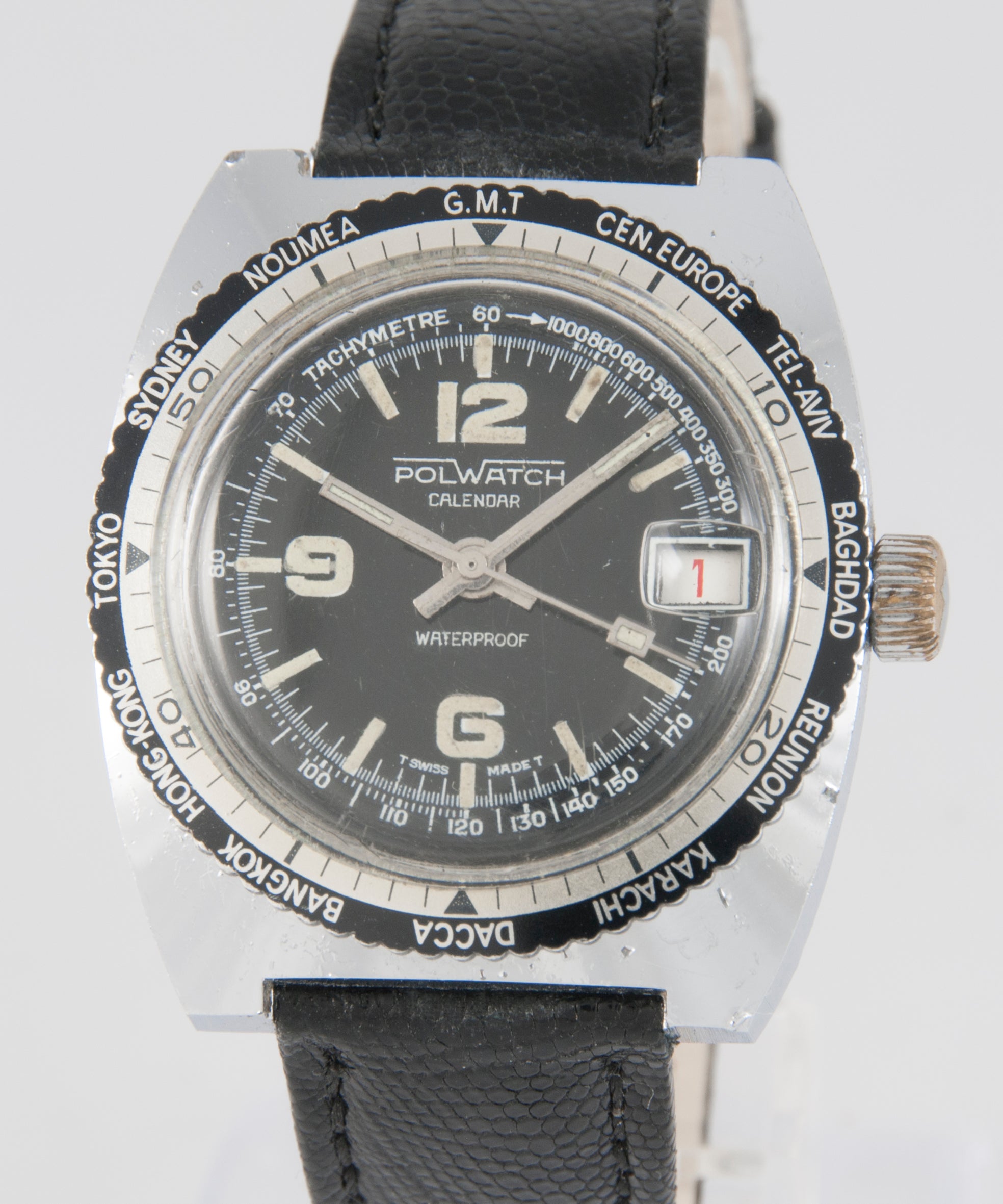 Polwatch Vintage Calendar Steel 36mm Caliber Baumgartner 866