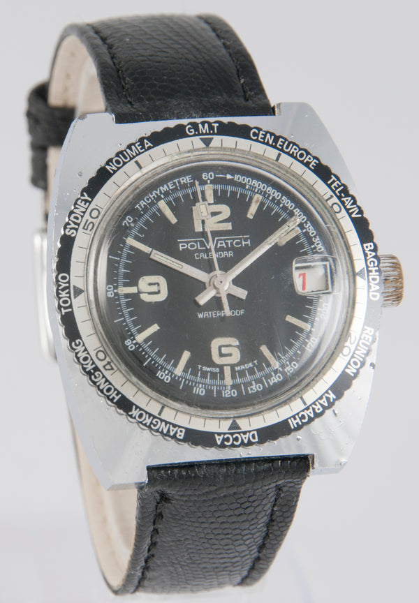 Polwatch Vintage Calendar Steel 36mm Caliber Baumgartner 866