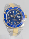 Rolex Submariner Steel and Yellow Gold 18k "Bluesy" Ceramic Bezel Ref: 116613LB