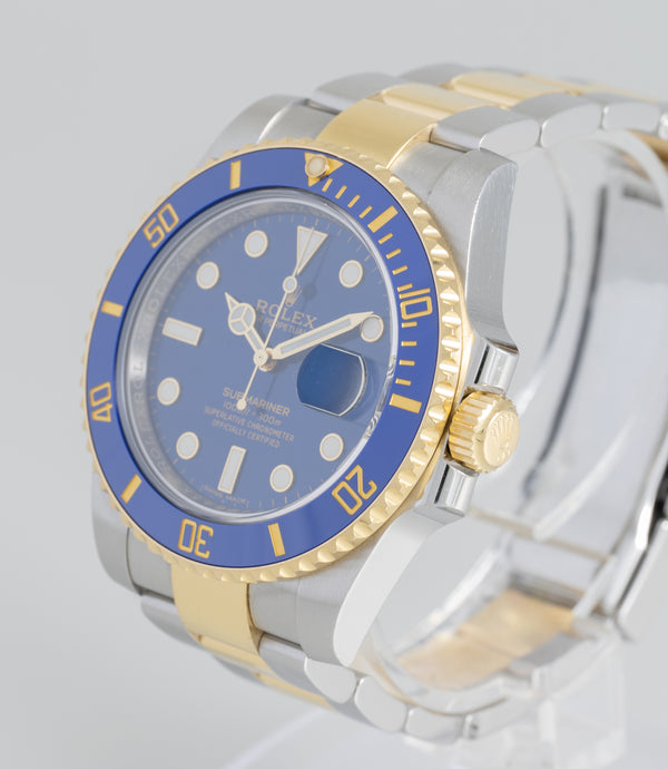 Rolex Submariner Steel and Yellow Gold 18k "Bluesy" Ceramic Bezel Ref: 116613LB