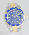 Rolex Submariner Steel and Yellow Gold 18k "Bluesy" Ceramic Bezel Ref: 116613LB
