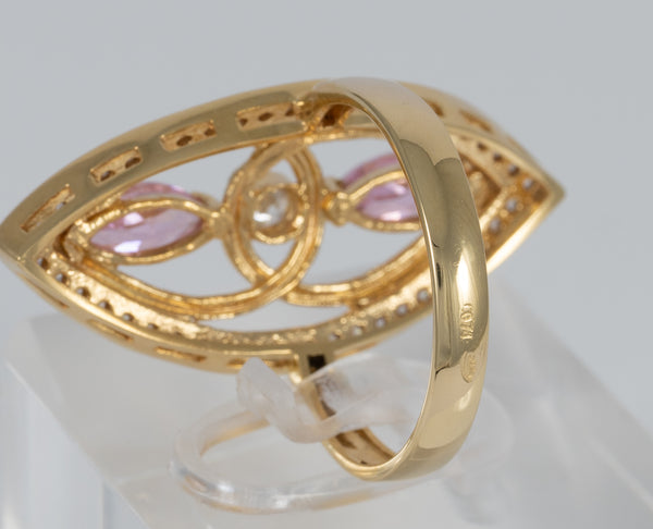 Anillo lanzadera de oro 18k 750