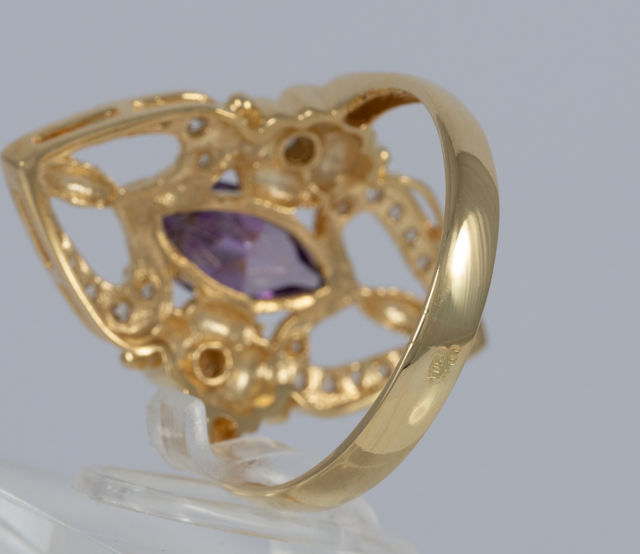 Anillo lanzadera de oro 18k 750