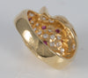 Anillo pantera de oro 18k 750
