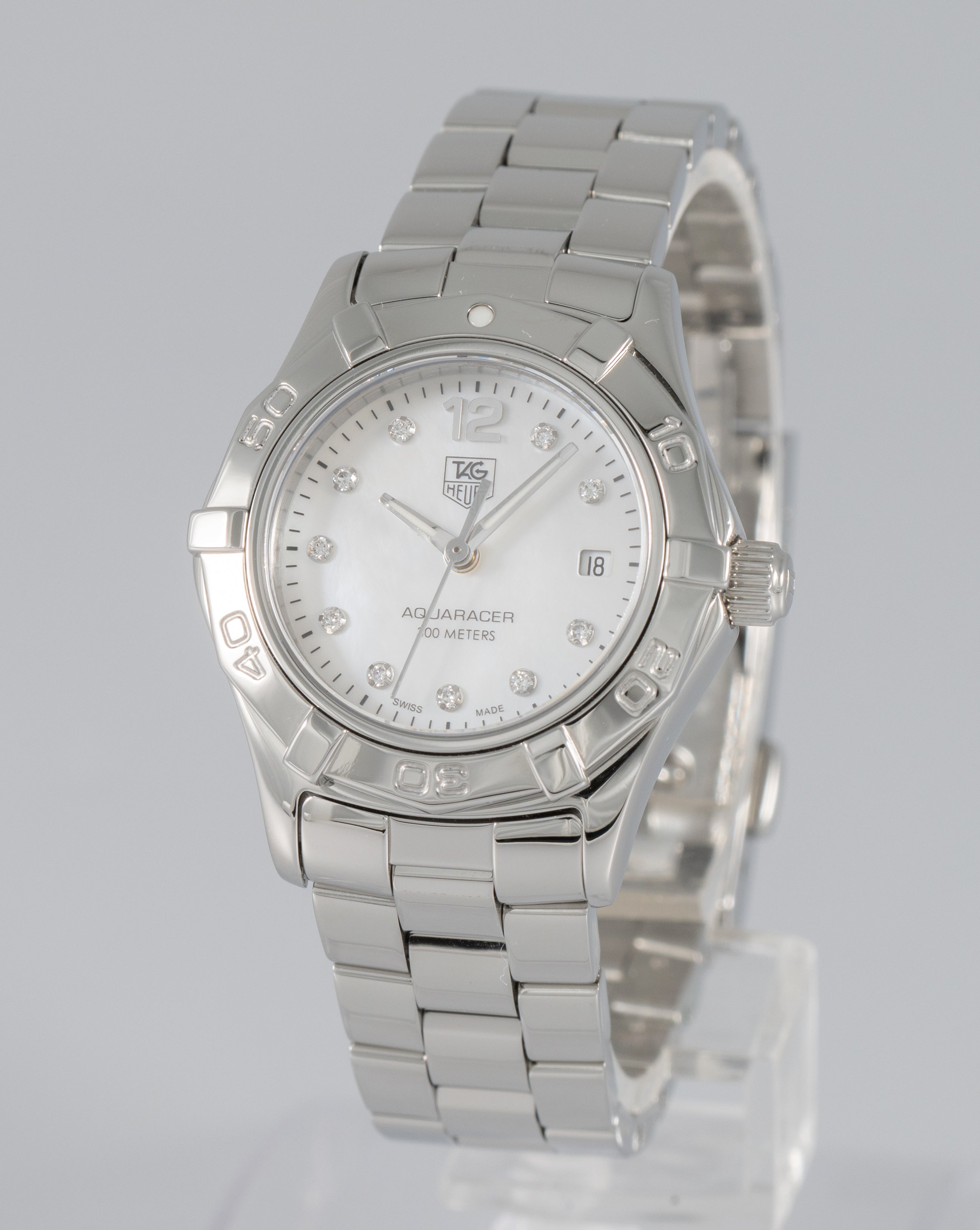 Tag Heuer Aquaracer Diamonds MOP Dial Ref: WAF1415