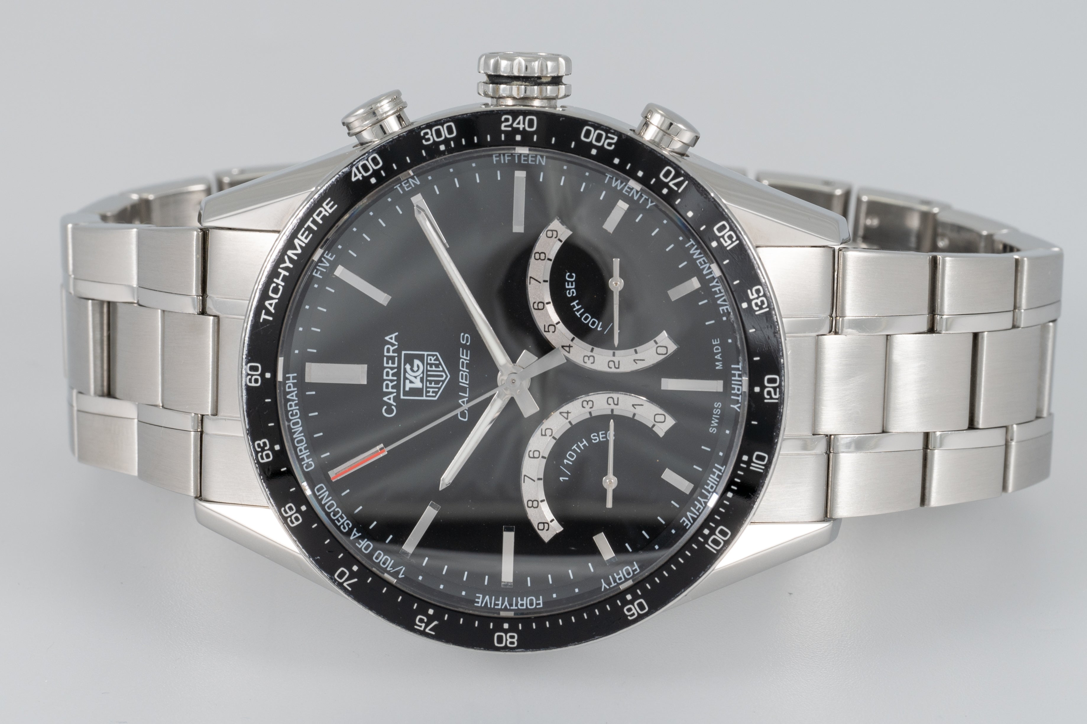 Tag Heuer Carrera Calibre S Quartz Chronograph Ref: CV7A12.BA0795
