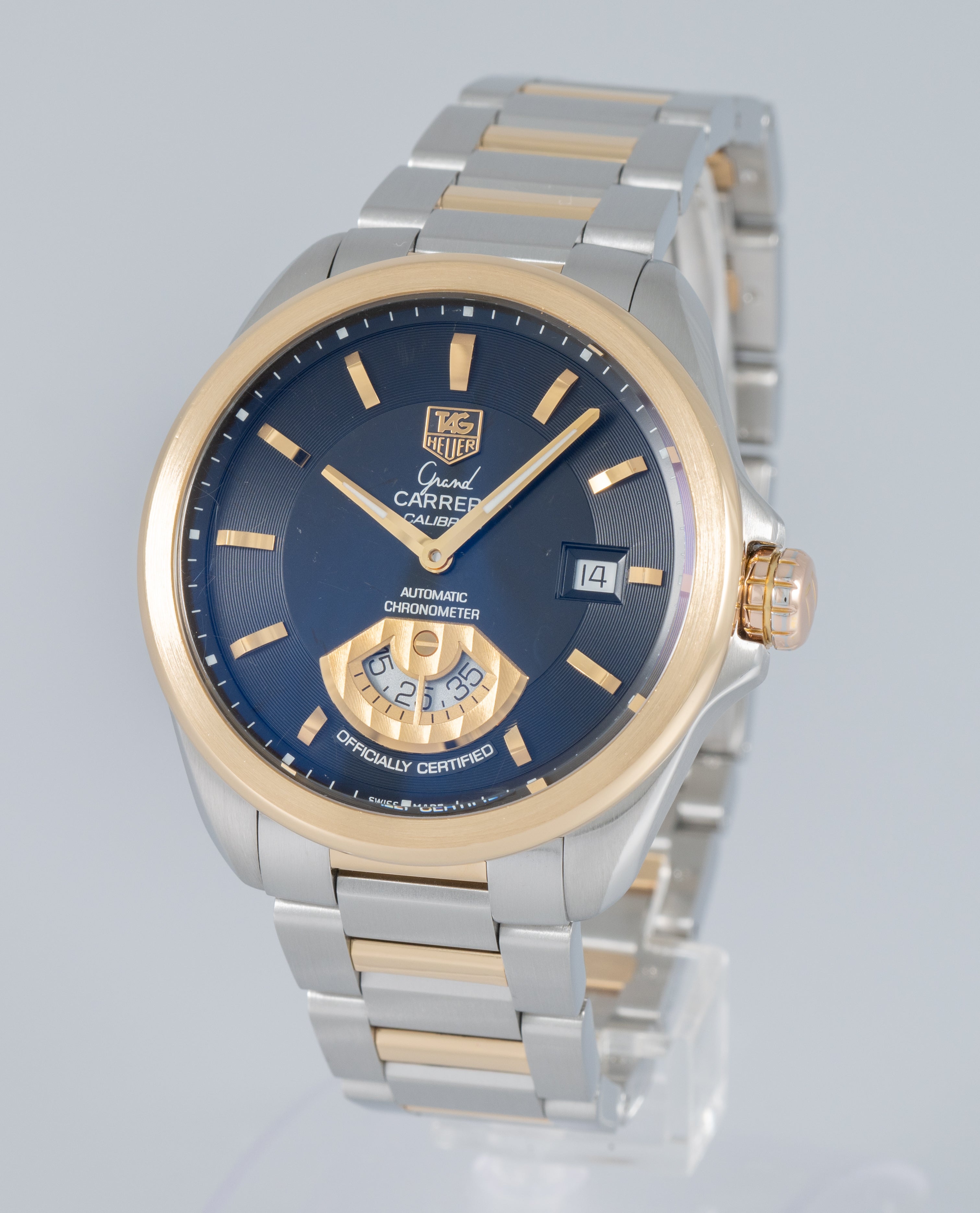 Tag Heuer Grand Carrera Calibre 6 Automatic Steel and Yellow Gold Ref: WAV515A.BD0903