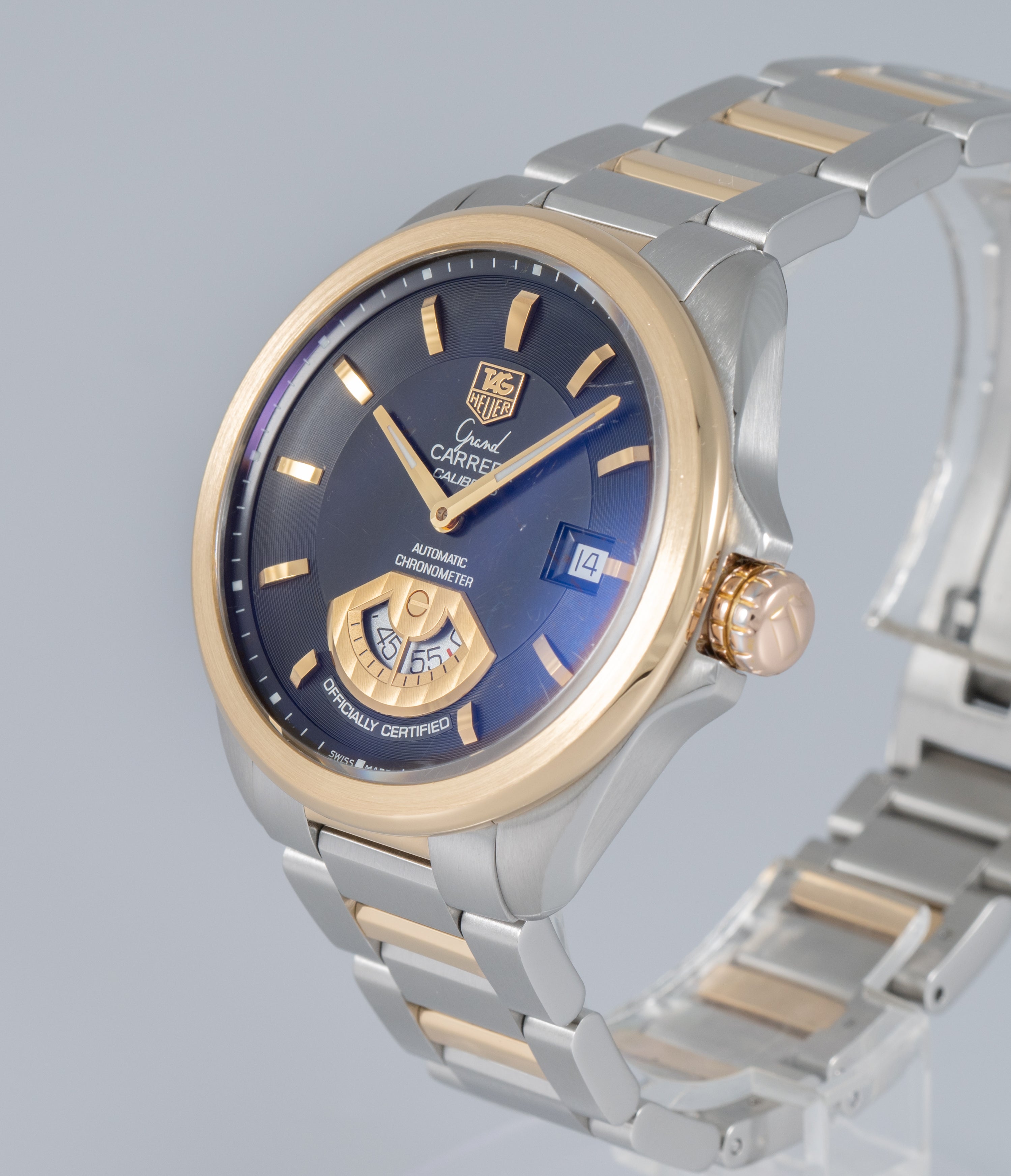 Tag Heuer Grand Carrera Calibre 6 Automatic Steel and Yellow Gold Ref: WAV515A.BD0903