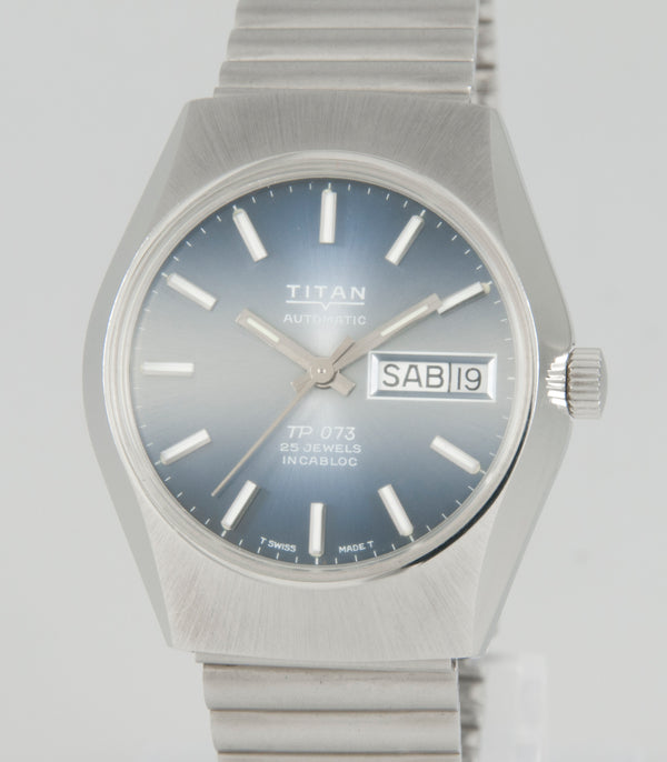 Titan Vintage Automatic TP 073 Day Date Steel Ref: 2168W3