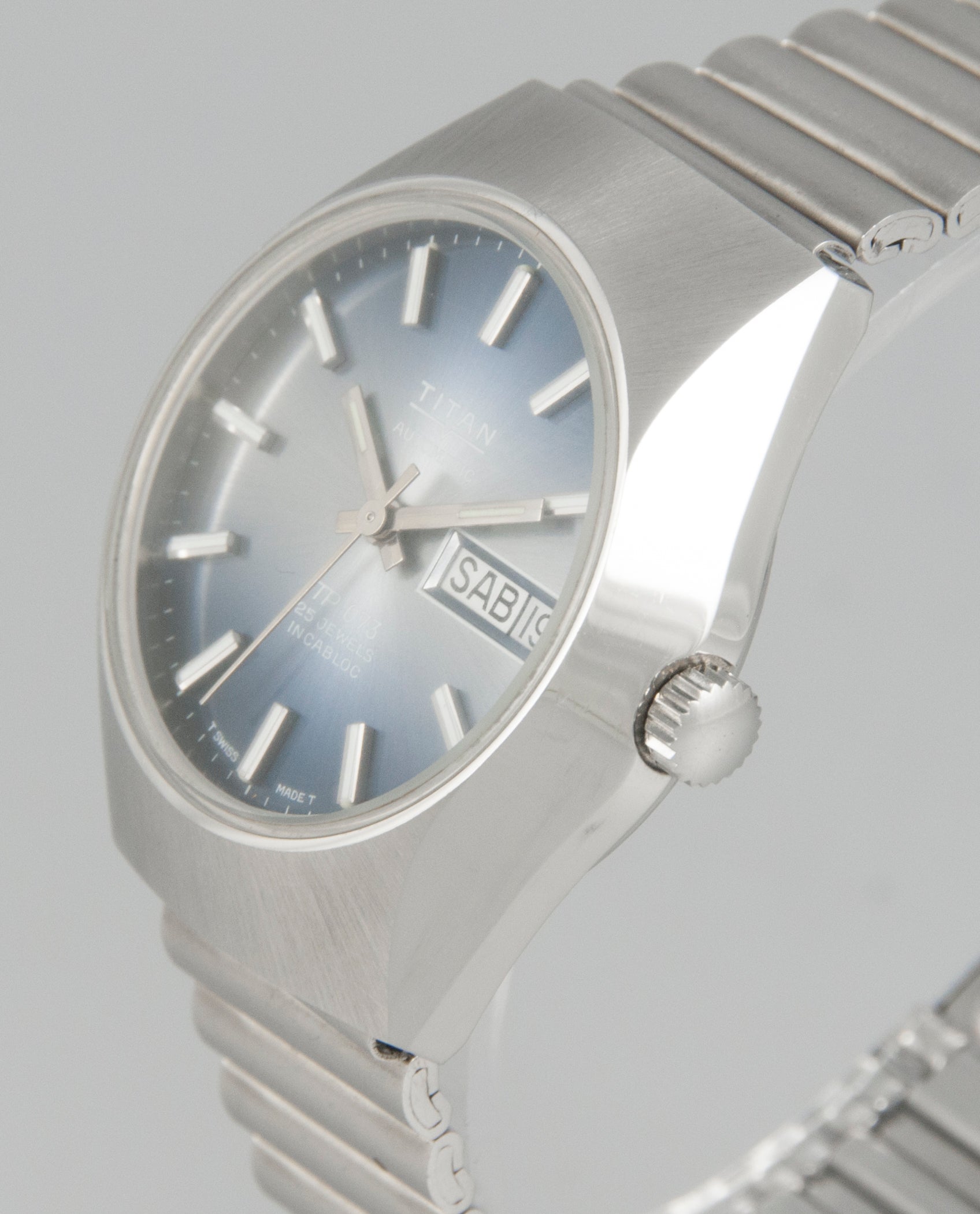 Titan Vintage Automatic TP 073 Day Date Steel Ref: 2168W3