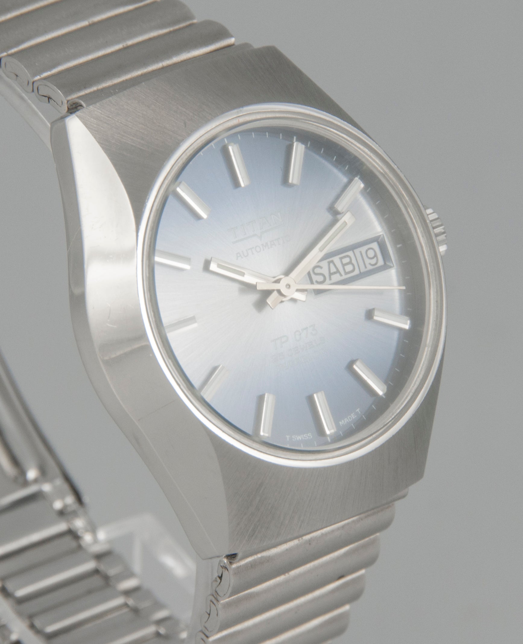 Titan Vintage Automatic TP 073 Day Date Steel Ref: 2168W3