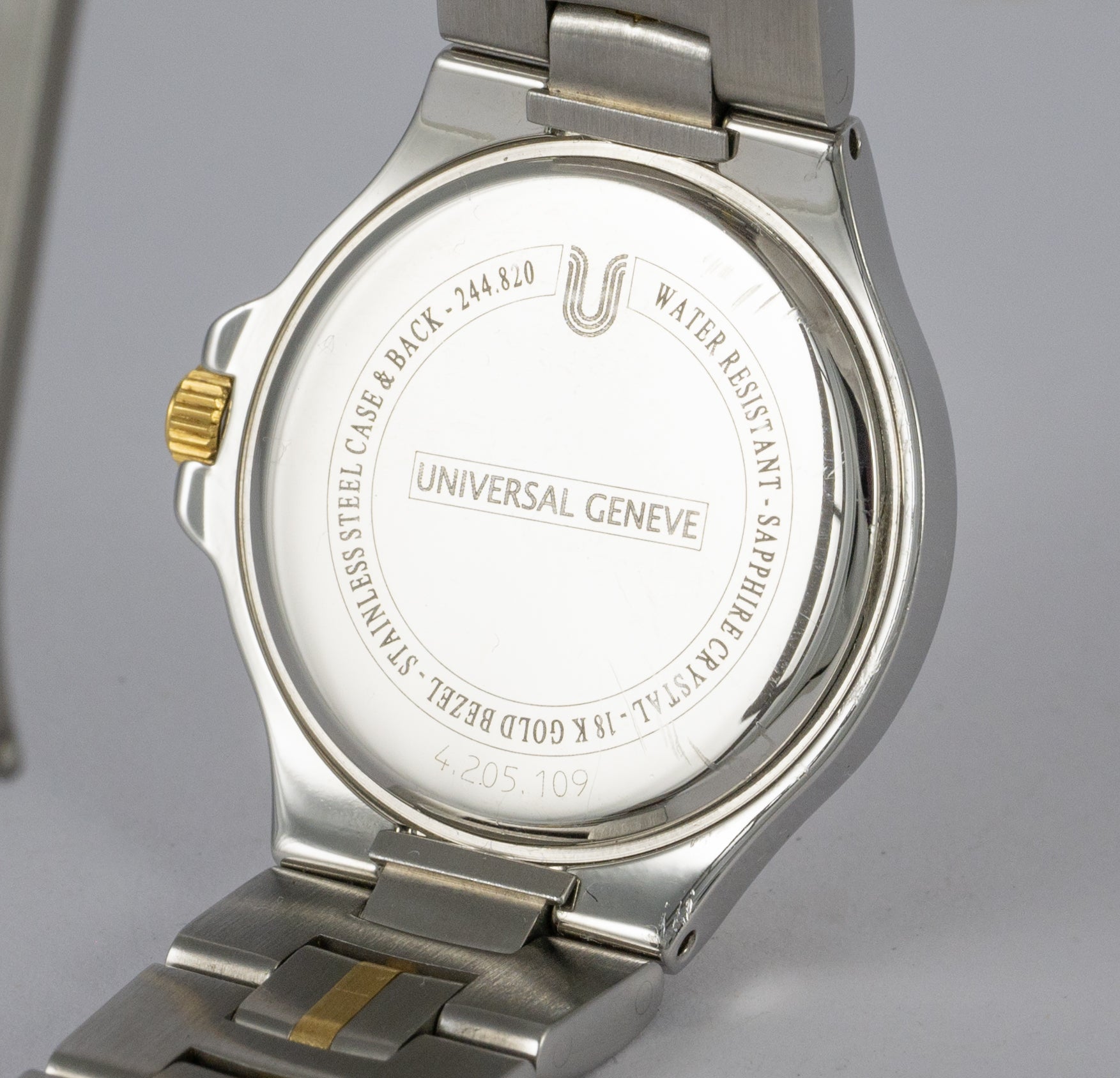 Universal Geneve Ladies Steel and 18k Gold Quartz Ref: 244.820