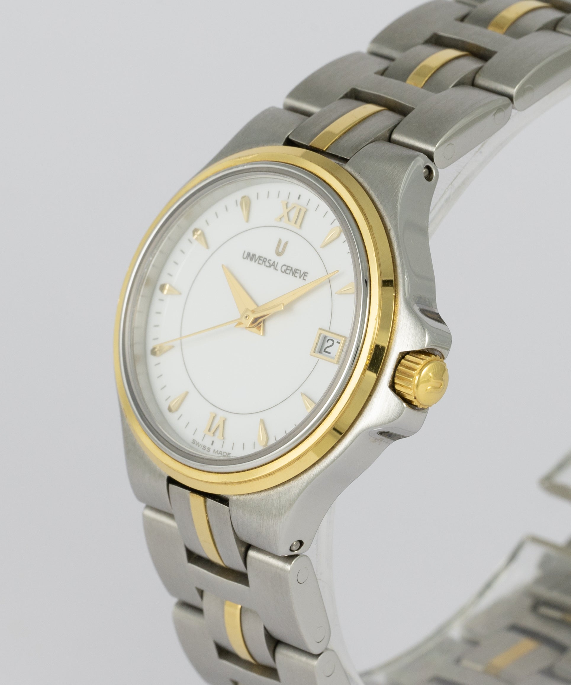 Universal Geneve Ladies Steel and 18k Gold Quartz Ref: 244.820