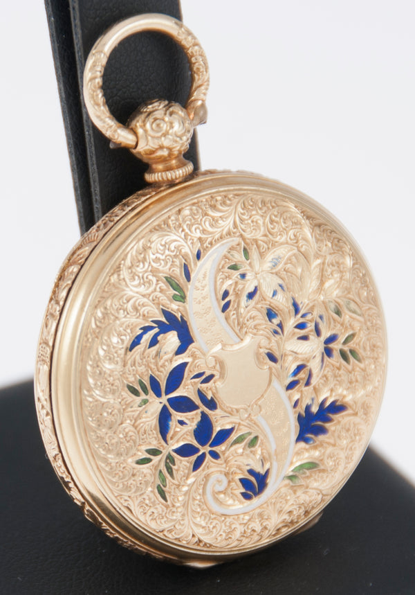 Unknown Pocket Watch Yellow Gold 18k Enamel