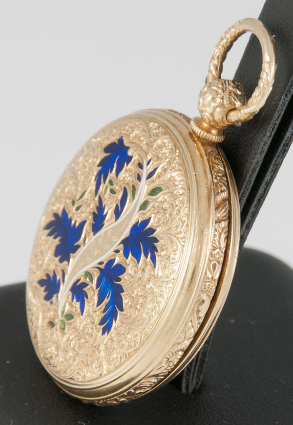 Unknown Pocket Watch Yellow Gold 18k Enamel