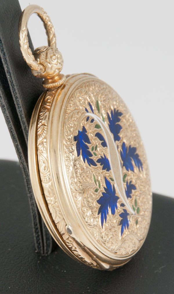 Unknown Pocket Watch Yellow Gold 18k Enamel