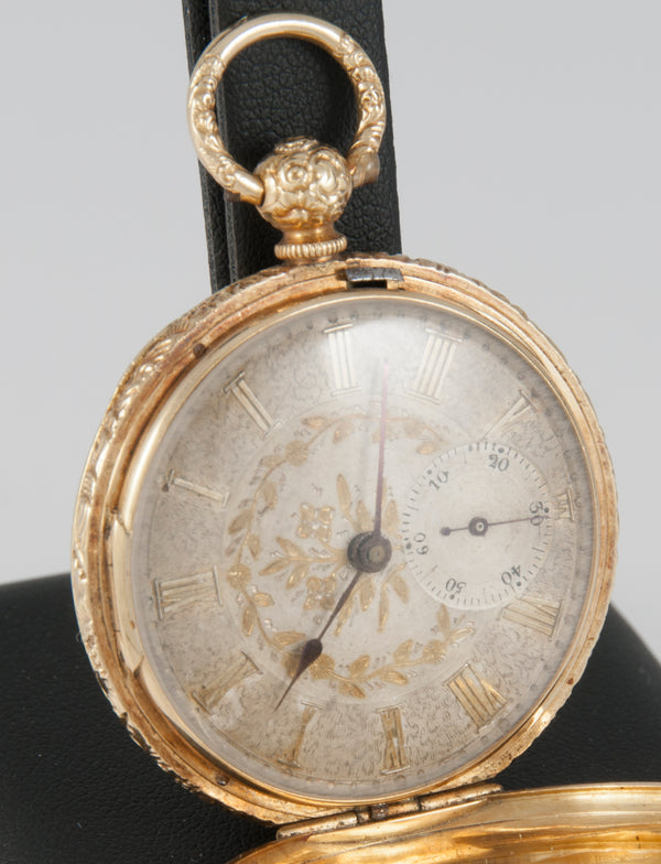 Unknown Pocket Watch Yellow Gold 18k Enamel