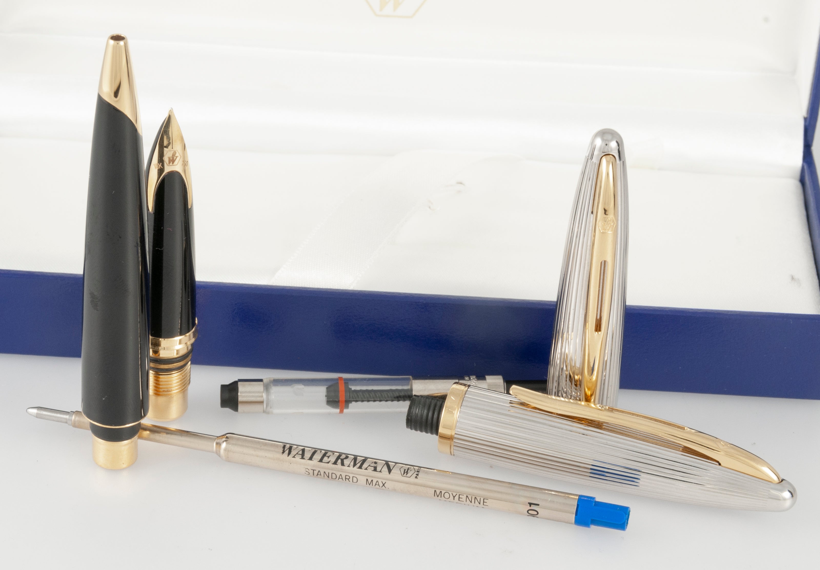 Waterman Fountain pen and Rollerball pen Nib 750 18k Gold