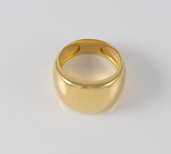 Anillo Tous en plata vermeil abombado Basics