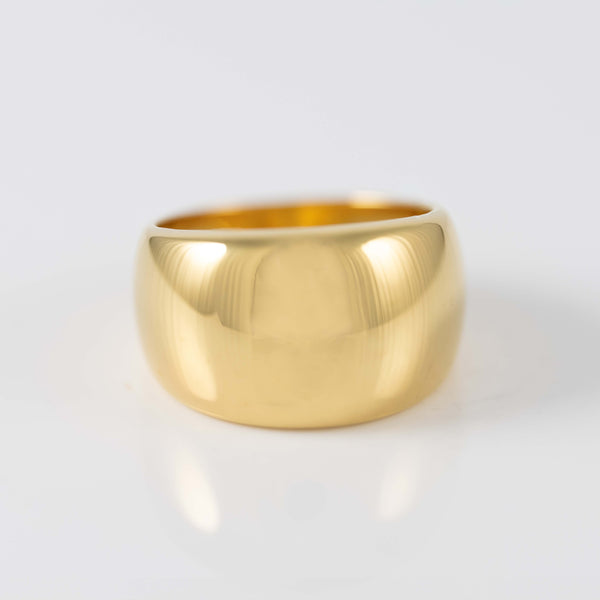 Anillo Tous en plata vermeil abombado Basics