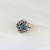 Anillo antiguo en oro 18k y plata