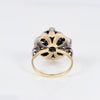 Anillo antiguo en oro 18k y plata