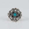 Anillo antiguo en oro 18k y plata
