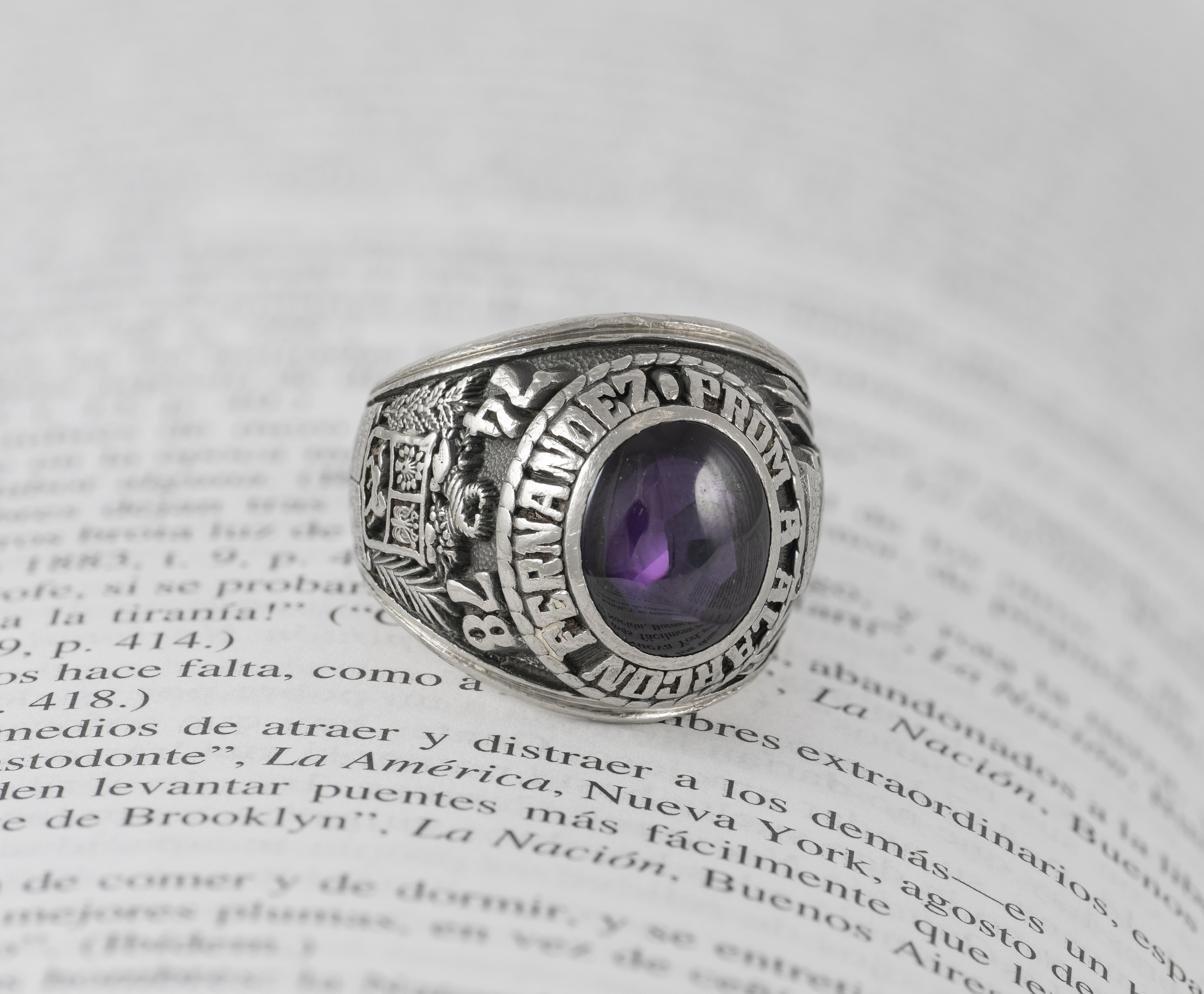 Anillo Josten's de graduación Universidad Química Industrial Venezuela 1974-1978