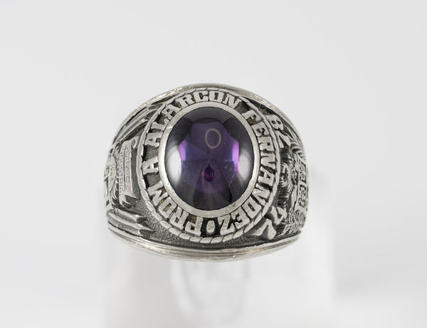 Anillo Josten's de graduación Universidad Química Industrial Venezuela 1974-1978