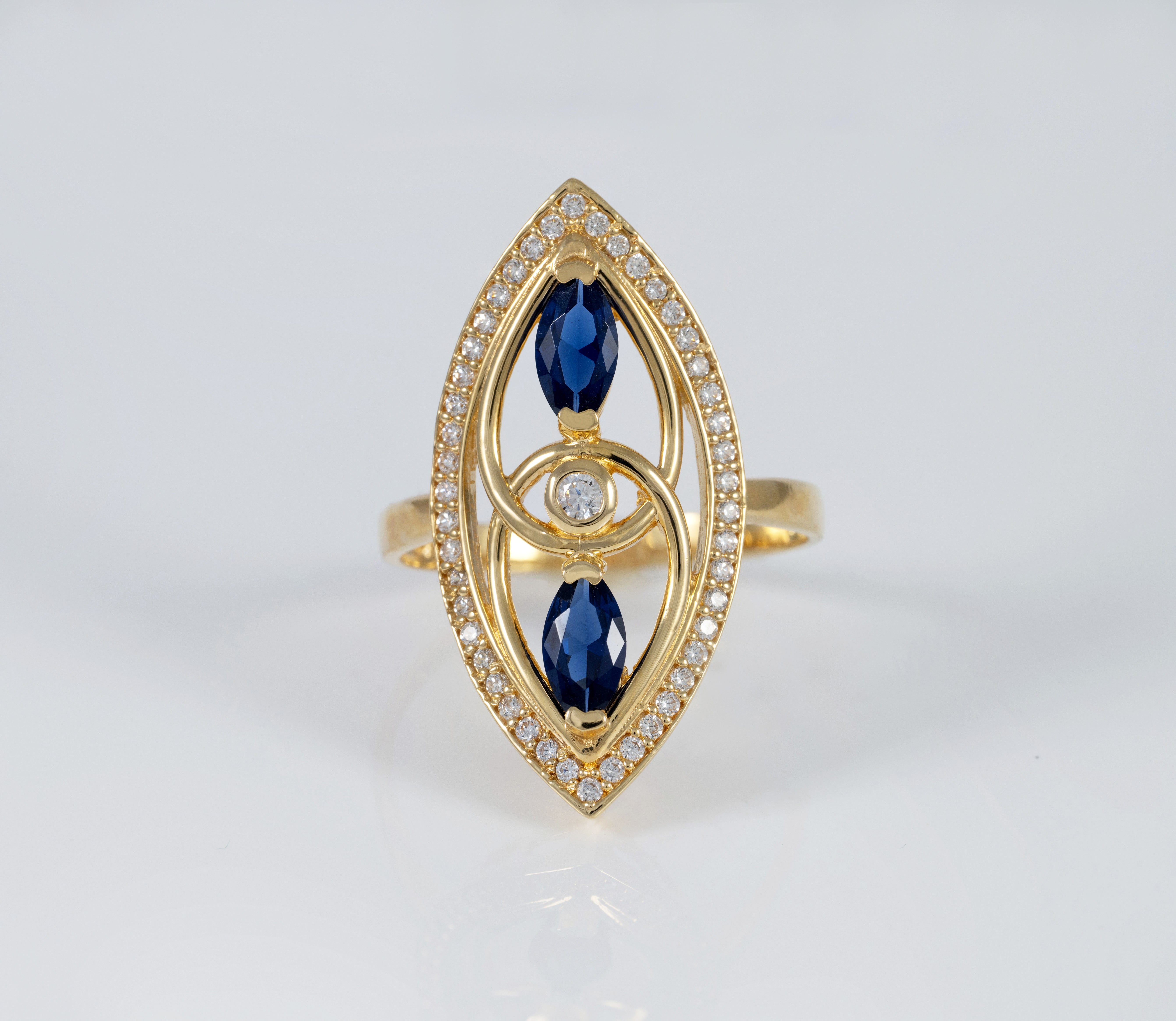 Anillo lanzadera de oro 18k 750